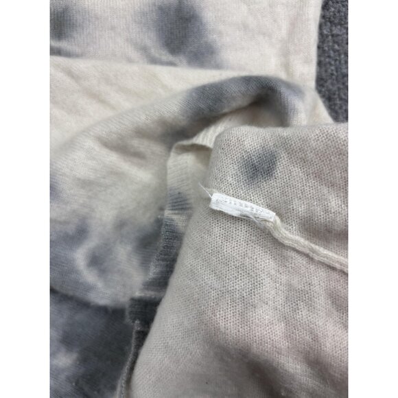 James Perse Sweater Womens 2 Gray White Tie Dye V Neck Long Sleeve Pullover - Picture 5 of 6